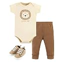 Hudson Baby Unisex Baby Cotton Bodysuit, Pant and Shoe Set