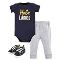 Hudson Baby Unisex Baby Cotton Bodysuit, Pant and Shoe Set