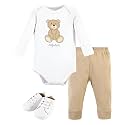 Hudson Baby Unisex Baby Cotton Bodysuit, Pant and Shoe Set