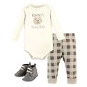Hudson Baby Unisex Baby Cotton Bodysuit, Pant and Shoe Set