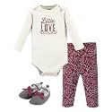 Hudson Baby Unisex Baby Cotton Bodysuit, Pant and Shoe Set