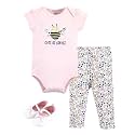 Hudson Baby Unisex Baby Cotton Bodysuit, Pant and Shoe Set