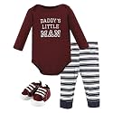 Hudson Baby Unisex Baby Cotton Bodysuit, Pant and Shoe Set
