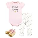 Hudson Baby Unisex Baby Cotton Bodysuit, Pant and Shoe Set