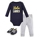 Hudson Baby Unisex Baby Cotton Bodysuit, Pant and Shoe Set