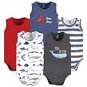Hudson Baby Unisex Baby Cotton Sleeveless Bodysuits