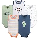Hudson Baby Unisex Baby Cotton Sleeveless Bodysuits