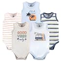 Hudson Baby Unisex Baby Cotton Sleeveless Bodysuits