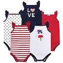 Hudson Baby Unisex Baby Cotton Sleeveless Bodysuits