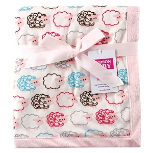 Hudson Baby Unisex Baby Plush Blanket Pink