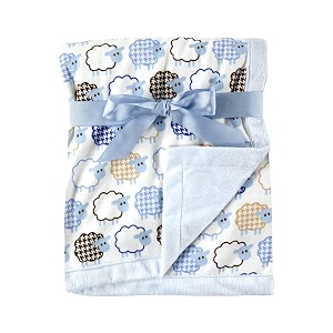 Hudson Baby Unisex Baby Plush Blanket Blue