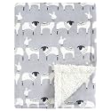 Hudson Baby Unisex Baby Plush Mink and Sherpa Blanket, Aztec Llama, One Size