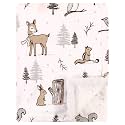 Hudson Baby Unisex Baby Plush Mink and Sherpa Blanket, Winter Forest, One Size