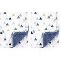 Hudson Baby Unisex Baby Plush Mink and Sherpa Blanket, Abstract, One Size (Pack of 2)
