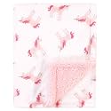 Hudson Baby Unisex Baby Plush Mink and Sherpa Blanket, Unicorn, One Size