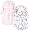Hudson Baby Unisex Baby Premium Quilted Long Sleeve Sleeping Bag and Wearable Blanket