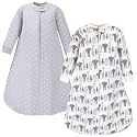 Hudson Baby Unisex Baby Premium Quilted Long Sleeve Sleeping Bag and Wearable Blanket