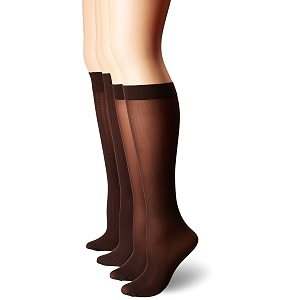 HUE Cable rib opaque Assorted Knee Hi