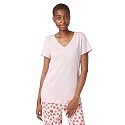 HUE Women's 3/4 Sleeve V-Neck Sleep Tee