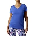 HUE Women's 3/4 Sleeve V-Neck Sleep Tee