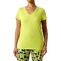HUE Women's 3/4 Sleeve V-Neck Sleep Tee