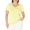 HUE Women's 3/4 Sleeve V-Neck Sleep Tee