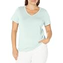 HUE Women's 3/4 Sleeve V-Neck Sleep Tee