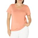 HUE Women's 3/4 Sleeve V-Neck Sleep Tee