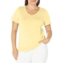 HUE Women's 3/4 Sleeve V-Neck Sleep Tee