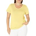 HUE Women's 3/4 Sleeve V-Neck Sleep Tee