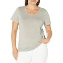 HUE Women's 3/4 Sleeve V-Neck Sleep Tee