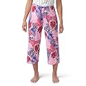 HUE Women's Summer Vacation Pajama Separates, Soft, Whimsical Print Pjs with Tropical Beach Themes, Flip Flops, Cocktails