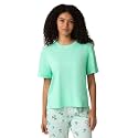 HUE Women's Summer Vacation Pajama Separates, Soft, Whimsical Print Pjs with Tropical Beach Themes, Flip Flops, Cocktails
