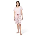 HUE Women's Summer Vacation Pajama Separates, Soft, Whimsical Print Pjs with Tropical Beach Themes, Flip Flops, Cocktails