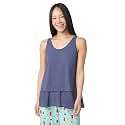 HUE Women's Summer Vacation Pajama Separates, Soft, Whimsical Print Pjs with Tropical Beach Themes, Flip Flops, Cocktails