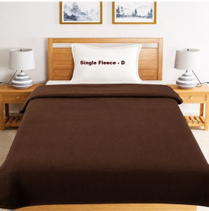 Huemic Solid Single Fleece Blanket for Heavy