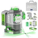 Huepar Pro 2026 New Outdoor Laser Level 360 Self Leveling with Fixed-Point Pivot Alignment, 3x360 Green Lazer Leveler Tool-Remote Control &amp;Rechargeable Battery, 1/13" Accuracy for Construction GS03CG