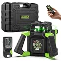 Huepar Rotary Laser Level, Green Beam 2000ft Outdoor Self-Leveling RL300HVG