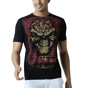 HUETRAP Mens Wanted Dead or Alive Skull