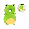 Cotton Frogs Baby Toddlers Kids Child Head Back Safety Protector Pad Cushion Pillow with Straps (0-18 Month) (Green)