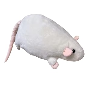 Huge White Rat Plush Realistic Giant Mouse