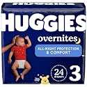 HUGGIES Nighttime Baby Diapers Overnites White Size