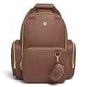 HUGGIES Unisex-adult Signature Hug Pack Diaper Backpack, Cognac Leather, One Size