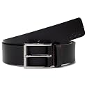 HUGO Men's Grainy Leather Square Buckle Belt
