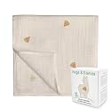 hugs & llamas | 100% Organic Cotton Muslin Swaddle Blankets | Unisex Swaddle Blanket | Extra Soft | Swaddles for Newborns and Infants | Machine Washable | 47” x 47” (Sweet Slice)