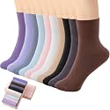 HUGSWEET Cotton Soft Comfy Crew Ankle above Socks for Women Gift 5-10 Pairs