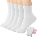 HUGSWEET Cotton Soft Comfy Crew Ankle above Socks for Women Gift 5-10 Pairs