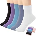 HUGSWEET Cotton Soft Comfy Crew Ankle above Socks for Women Gift 5-10 Pairs