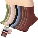 HUGSWEET Cotton Soft Comfy Crew Ankle above Socks for Women Gift 5-10 Pairs