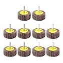 HUHAO 10 PCS Flap Wheel Sander Set, 80 Grit Sanding Wheels, 60 * 6 mm